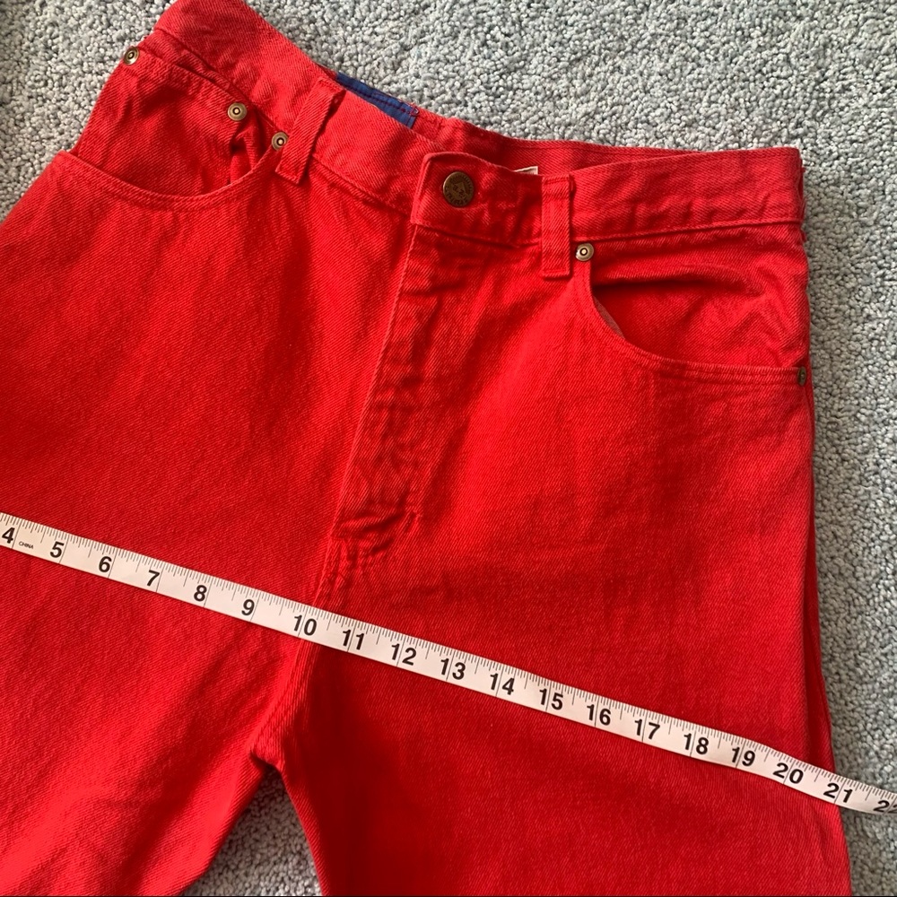 Vintage 80s red hot jeans - Picture 4 of 6